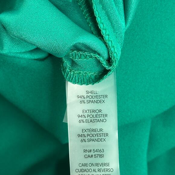 NWD Calvin Klein Kelly Green Sleeveless Belted Cropped Jumpsuit Womens Size 6 - Picture 10 of 12